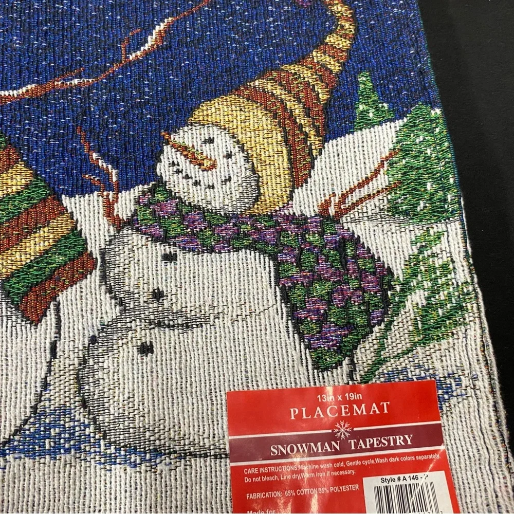 Snowman placemats vintage 13